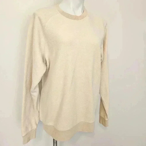Feat Blanketblend Oatmeal Crew Neck Fleece Sweatshirt - Medium - Picture 1 of 9